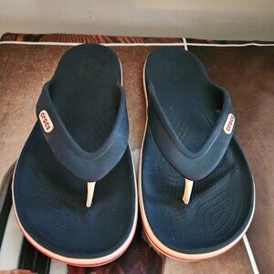 CROCS Bayaband Unisex Blue Flip Flops Size M 9/W 11 PREOWNED/USED CROCS